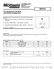 MRF545 datasheet pdf Microsemi