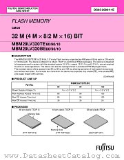 MBM29LV320BE10TN datasheet pdf Fujitsu Microelectronics