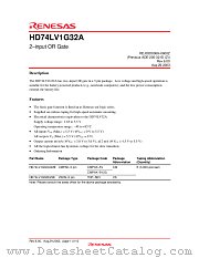 HD74LV1G32AVSE datasheet pdf Renesas