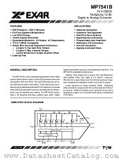 MP7541B datasheet pdf Exar