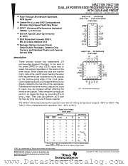 54AC11109 datasheet pdf Texas Instruments