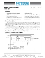 VSC6464 datasheet pdf Vitesse Semiconductor Corporation
