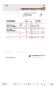 IF4501 datasheet pdf InterFET Corporation