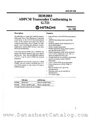 HD81803 datasheet pdf Hitachi Semiconductor