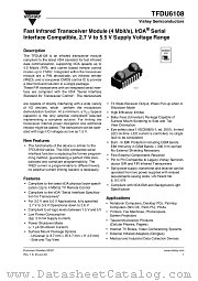 TFDU6108-TR3 datasheet pdf Vishay