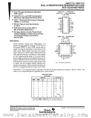 54AC11112 datasheet pdf Texas Instruments