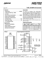HI5702-EV2 datasheet pdf Intersil