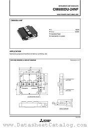 CM600DU-24NF datasheet pdf Mitsubishi Electric Corporation