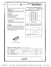 M54584P datasheet pdf Mitsubishi Electric Corporation