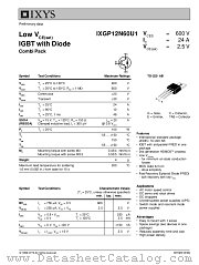 IXGP12N60U1 datasheet pdf IXYS Corporation